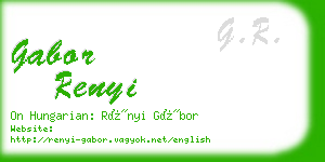 gabor renyi business card